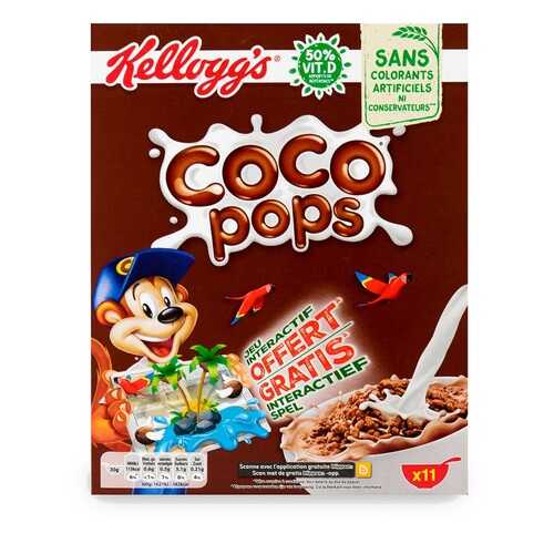 Готовый завтрак Coco Pops шоколадные шарики, Kellogg's, 375/400 г, Франция в Да