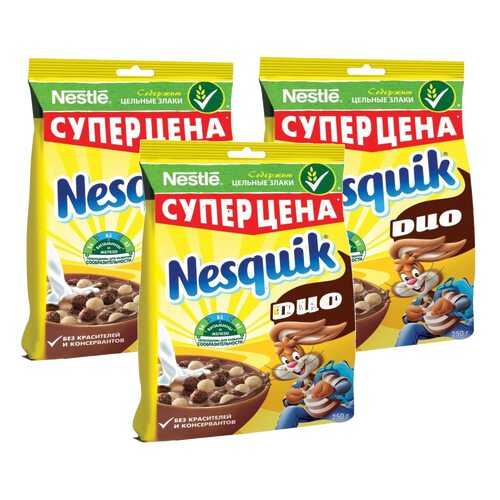 Nesquik Duo вкус белого и темного шоколада 3*250 г в Да