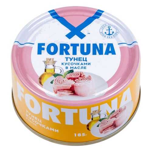 Тунец кусочки Fortuna в масле 185 г в Да