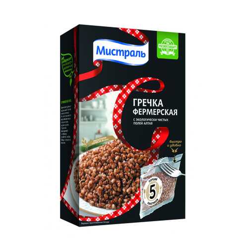 Гречка Мистраль фермерская ядрица 80 г х 5 шт в Да