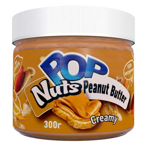 Арахисовая паста POP Nuts Creamy Кремовая, 300 г в Да