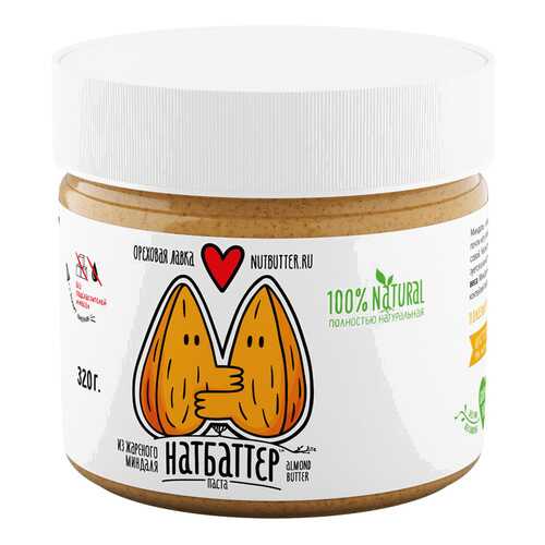 Паста ореховая Nutbutter из жареного миндаля 320г в Да