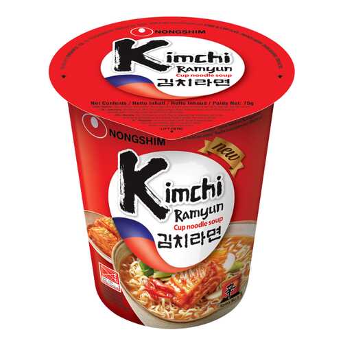 Лапша быстрого приготовления Кимчи Рамен Nongshim стакан 75 г в Да