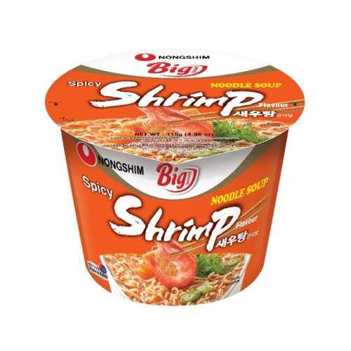 Лапша быстрого приготовления креветочная Nongshim чашка 115 г в Да