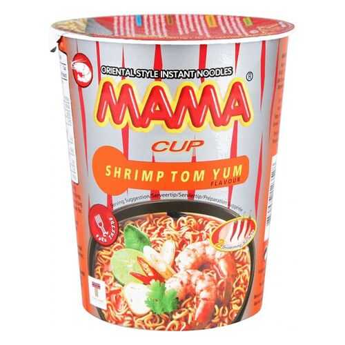 Лапша быстрого приготовления тайская Mama со вкусом супа том ям 70 г в Да