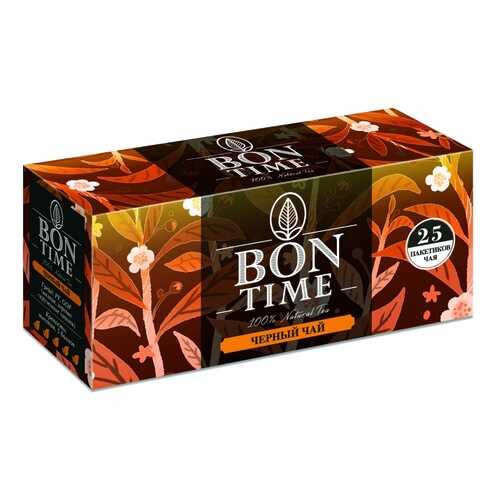 Чай BonTime Natural Tea, черный, 25 пакетиков в Да