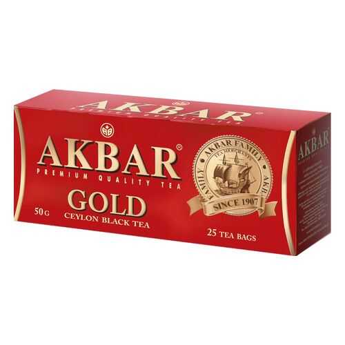 Чай черный Akbar gold 25 пакетиков в Да