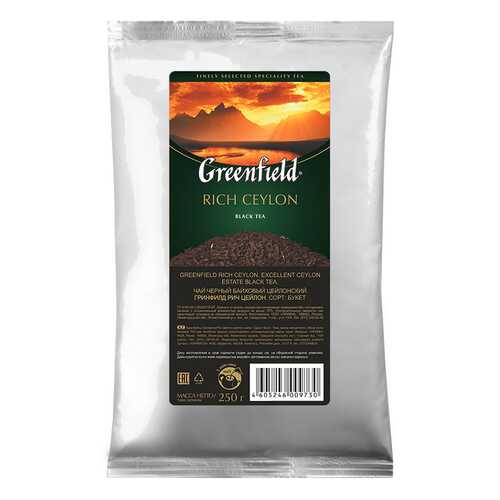 Чай черный листовой Greenfield Rich Ceylon 250 г в Да