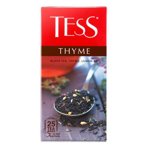 Чай черный Tess Thyme 25 пакетиков в Да