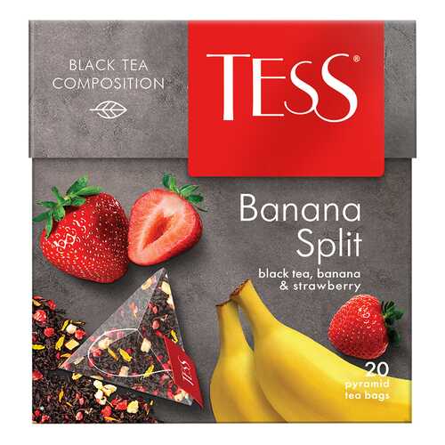 Чай черный в пирамидках Tess Banana Split 20 пакетиков в Да