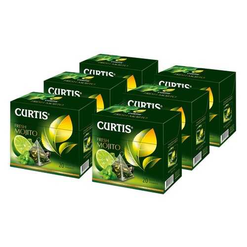 Чай Curtis Fresh Mojito, зелёный с добавками, 20 пирамидок х 6 упаковок в Да