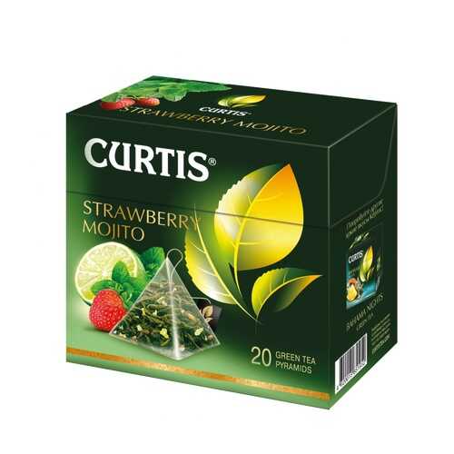 Чай Curtis Strawberry Mojito зеленый с добавками 20 пирамидок в Да