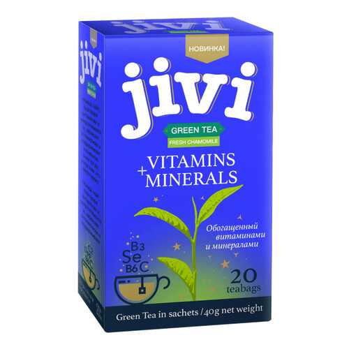 Чай Jivi Green tea Fresh Chamomile, зеленый с добавками, 20 пакетиков в Да