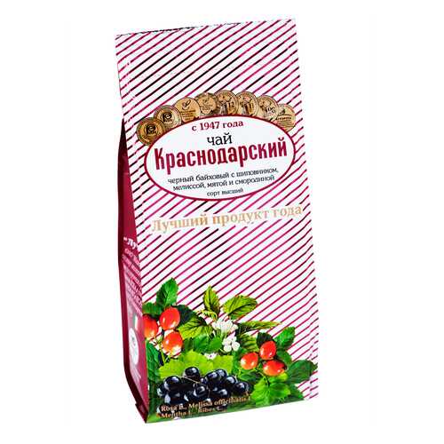 Чай Краснодарский С шиповником, мелиссой, мятой и смородиной черный листовой 100 г в Да