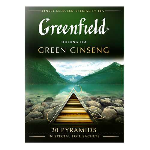 Чай зеленый в пирамидках Greenfield Green Ginseng 20 пакетиков в Да