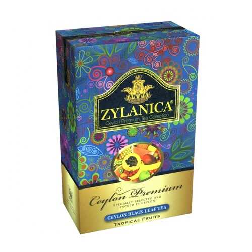 Чай Zylanica Ceylon Premium Tropical Fruits черный листовой с кусочками фруктов 100 г в Да