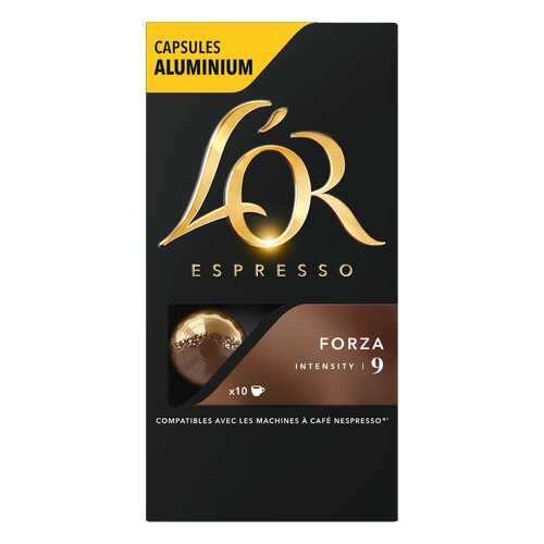 Капсулы L’OR Espresso Forza для кофемашин Nespresso 10 капсул в Да