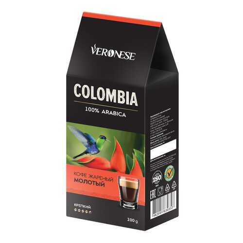 Кофе молотый Veronese Colombia 200 г в Да