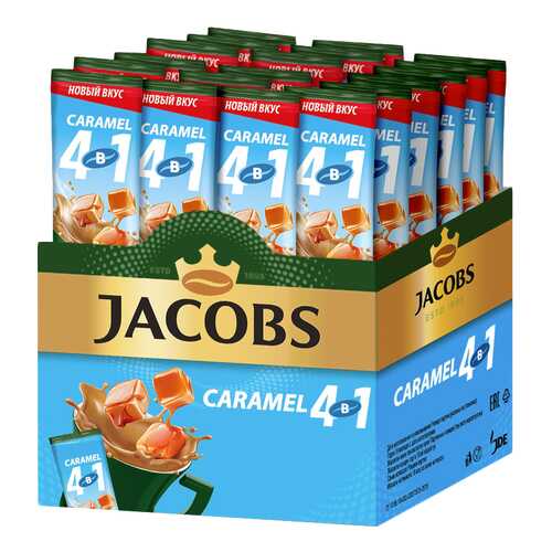 Кофе растворимый Jacobs 4в1 Caramel 24 стика в Да