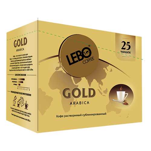 Кофе растворимый Lebo gold 2 г 25 пакетиков в Да