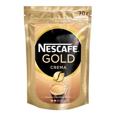 Кофе растворимый Nescafe gold crema кофе растворимый пакет 70 г в Да