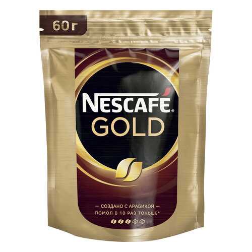 Кофе растворимый Nescafe gold сублимированный пакет 60 г в Да