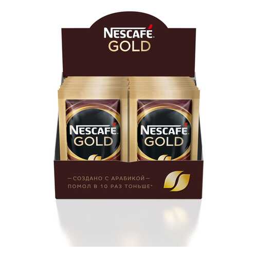 Кофе растворимый сублимированный NESCAFE Gold с добавлением молотого кофе 20 порций по 2г в Да