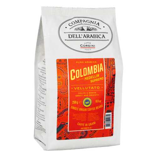 Кофе в зернах Compagnia Dell Arabica Colombia Medellin Supremo 250г в Да