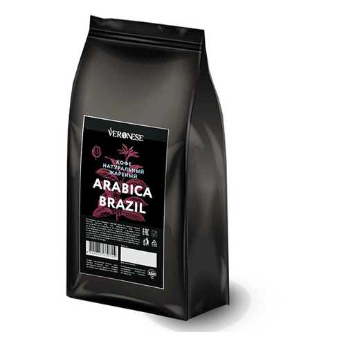 Кофе в зернах Veronese Arabica Brazil 50% арабика 50% робуста 1000 г в Да