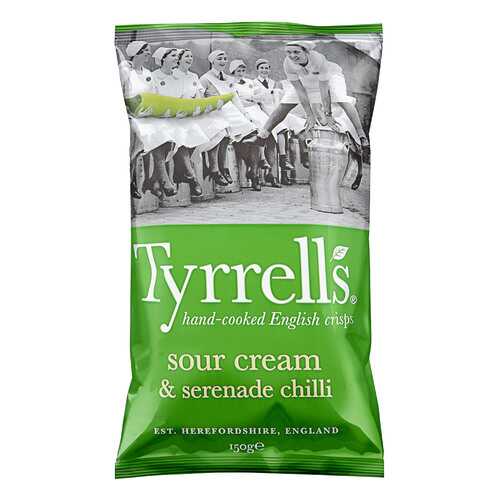 Чипсы картофельные TYRRELLS со вкусом сметаны и острого стручкового перца 150г в Да