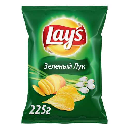 Картофельные чипсы Lay's зеленый лук 225 г в Да