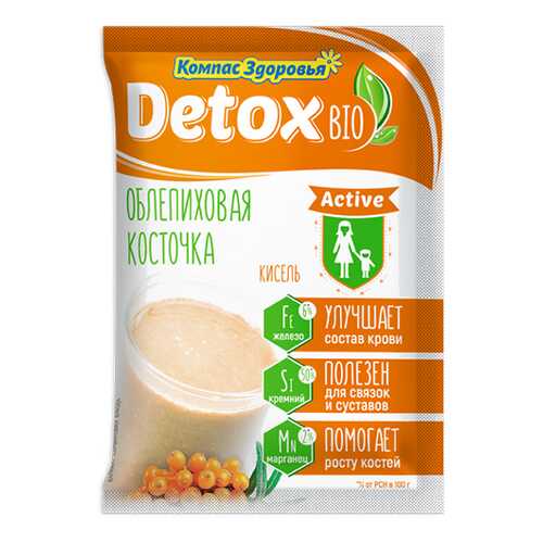 Кисель detox bio Active Облепиховая косточка Компас здоровья 25 г в Да