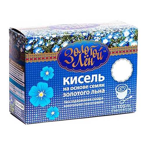 Кисель на льняной основе Золотой лен клубника 7 пакетов по 15 г в Да