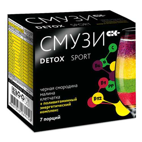 Смузи Сибирская клетчатка sport detox малина черная смородина 84 г в Да