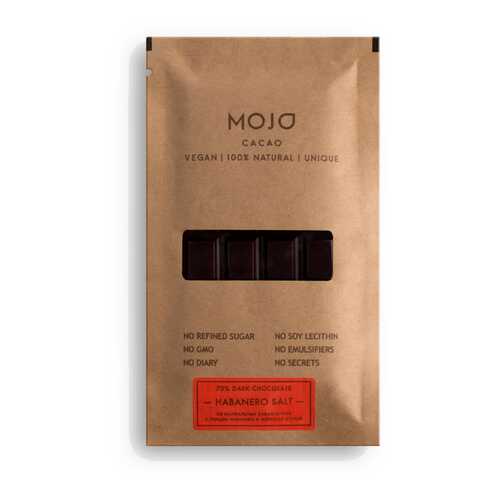 Горький шоколад 70% Mojo Cacao с перцем Habanero и морской солью habanero salt в Да