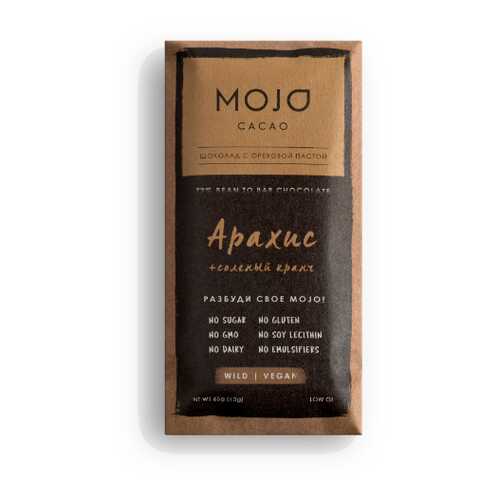 Горький шоколад 72% Mojo Cacao с шоколадно-ореховой пастой со вкусом арахис в Да