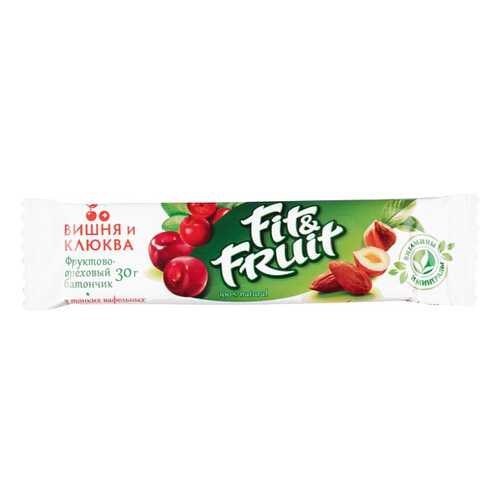 Батончик фруктово-ореховый Fit&Fruit вишня и клюква 30 г в Да