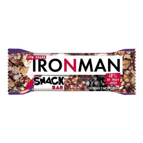 Батончик Snack Bar Ironman черная смородина и темная глазурь без сахара 40 г в Да