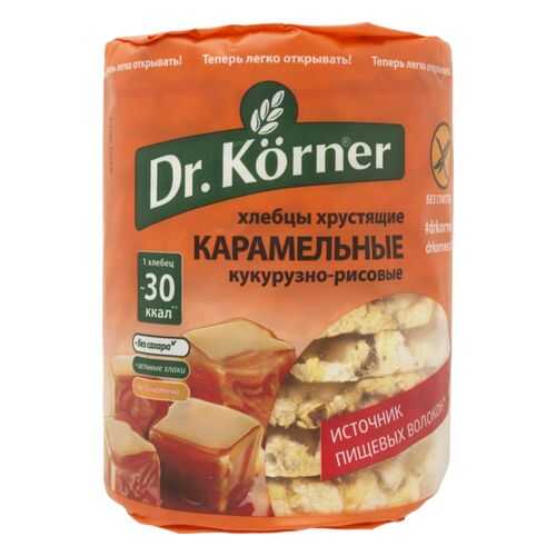 Хлебцы кукурузно-рисовые Dr.Korner карамельные без глютена 90 г в Да