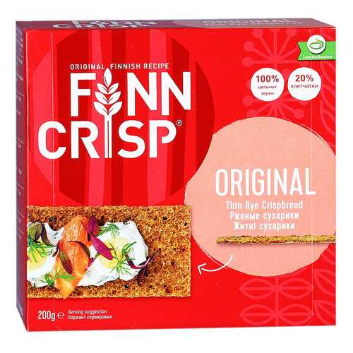 Сухарики Finn Crisp ржаные 200 г в Да