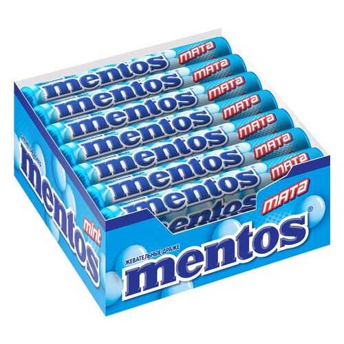 Драже Mentos мята жевательное 21*37 г в Да