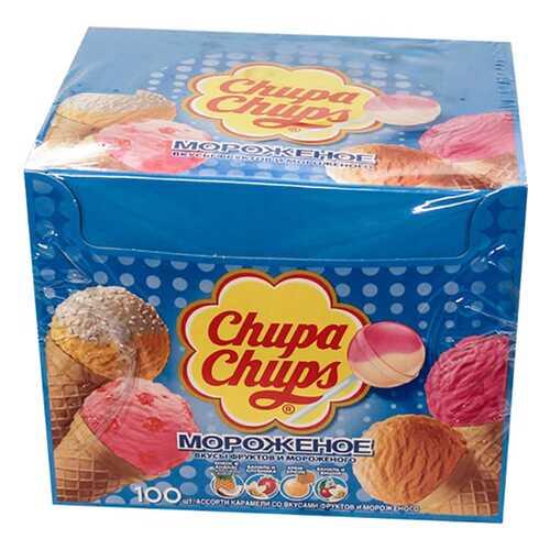 Карамель Chupa Chups мороженное ассорти 12 г 100 штук в Да