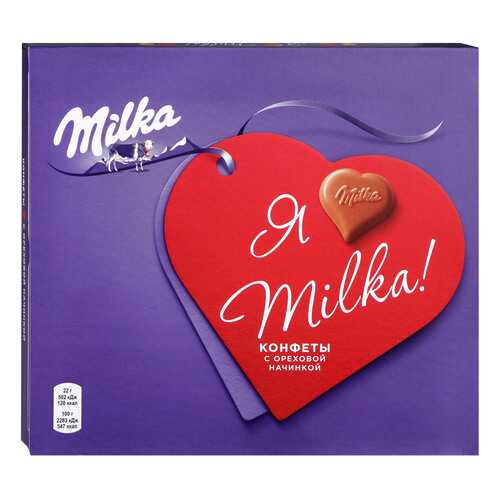 Конфеты Milka молочный шоколад с ореховой начинкой 110 г в Да