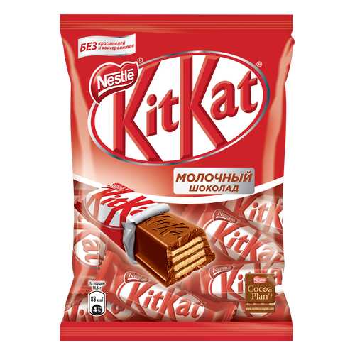 Молочный шоколад Kit Kat с хрустящей вафлей 169 г в Да