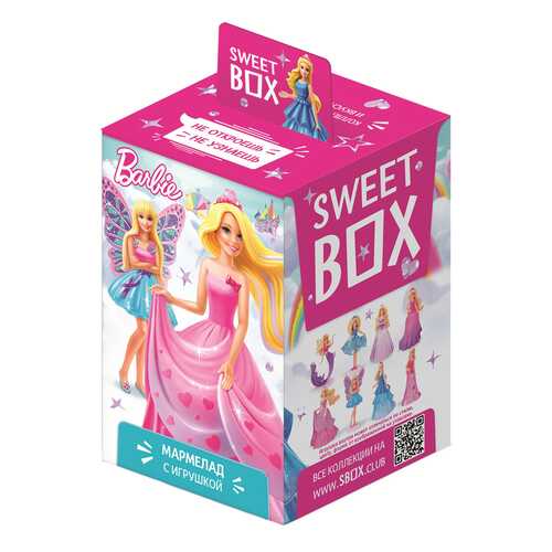 Мармелад Sweet box barbie с игрушкой в коробочке 10 г в Да