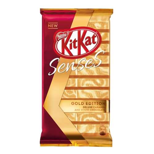 Карамельный белый и молочный шоколад KitKat Senses Gold Edition Deluxe Caramel 112 г в Да