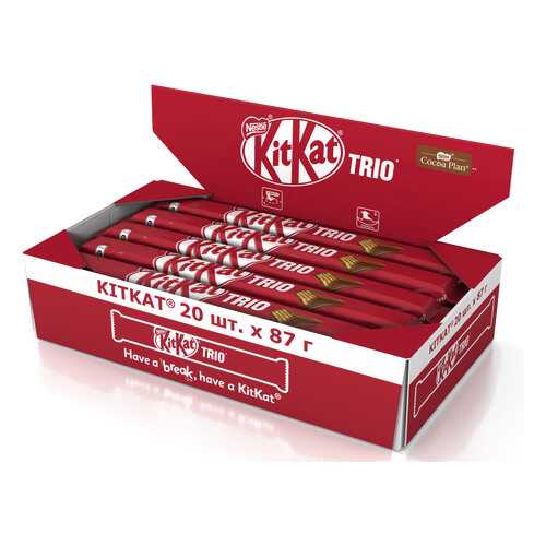 Молочный шоколад Kit Kat с хрустящей вафлей 20 штук по 87 г в Да