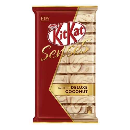 Шоколад белый и молочный Kit-Kat senses taste of deluxe coconut с хрустящей вафлей 112 г в Да