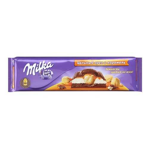 Шоколад молочный Milka цельный орех и карамель 300 г в Да