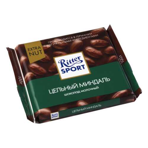 Шоколад молочный Ritter Sport extra nut цельный миндаль 100 г в Да